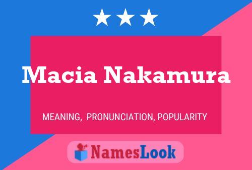 Постер имени Macia Nakamura