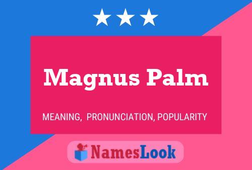 Постер имени Magnus Palm