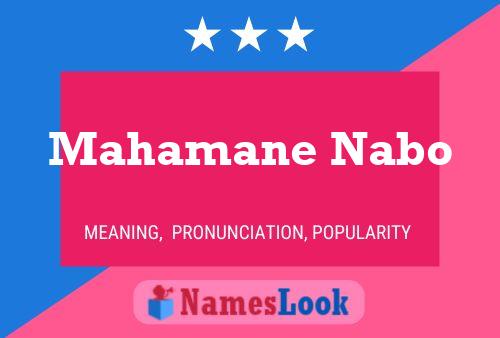 Постер имени Mahamane Nabo