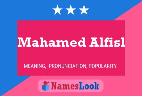 Постер имени Mahamed Alfisl