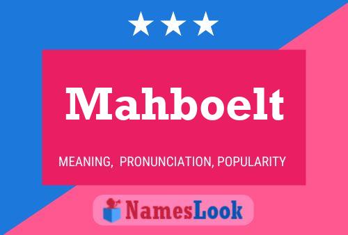 Постер имени Mahboelt