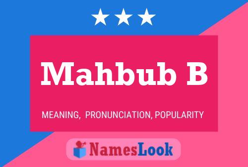 Постер имени Mahbub B