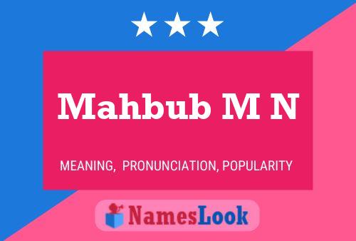 Постер имени Mahbub M N