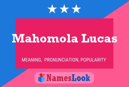 Постер имени Mahomola Lucas