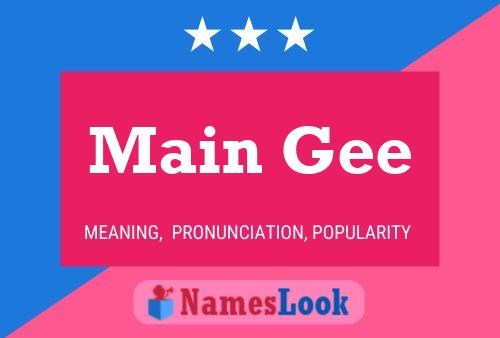 Постер имени Main Gee