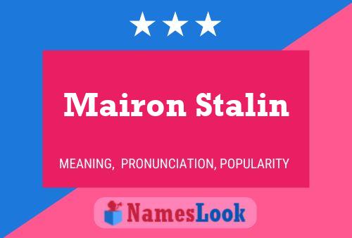 Постер имени Mairon Stalin