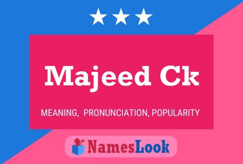 Постер имени Majeed Ck