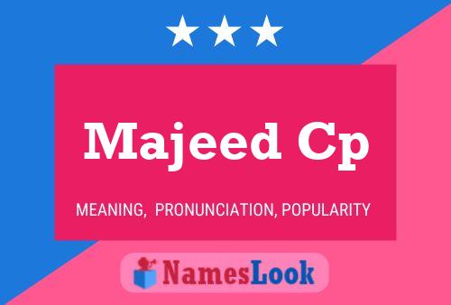 Постер имени Majeed Cp