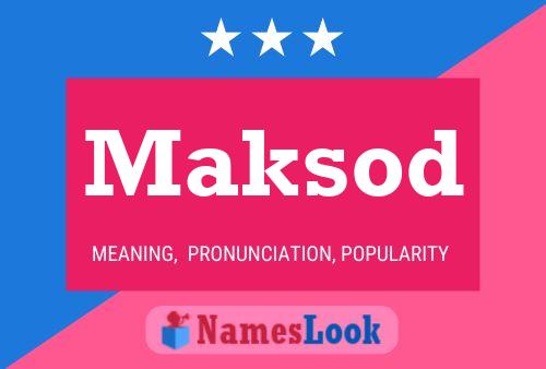 Постер имени Maksod