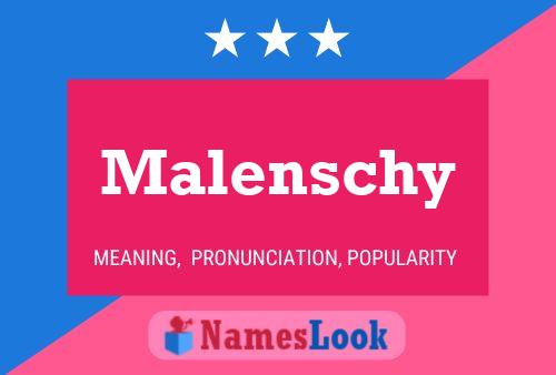 Постер имени Malenschy