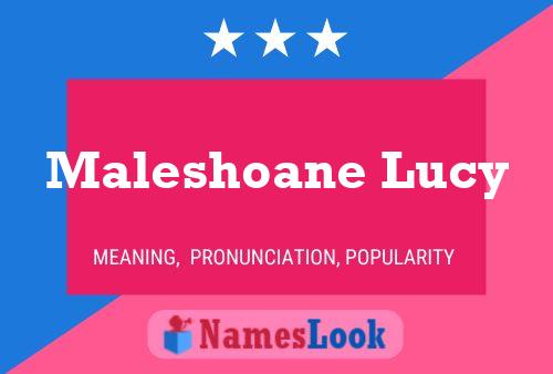 Постер имени Maleshoane Lucy