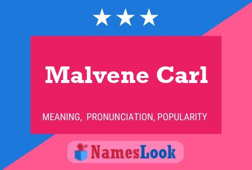 Постер имени Malvene Carl