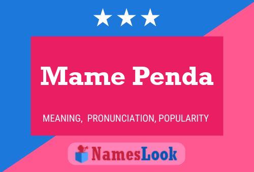 Постер имени Mame Penda