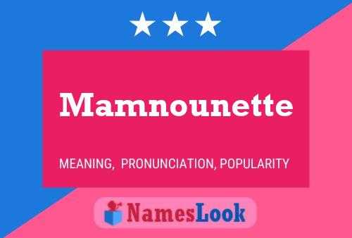 Постер имени Mamnounette