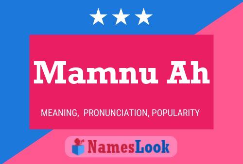 Постер имени Mamnu Ah