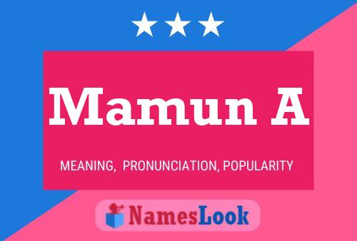 Постер имени Mamun A