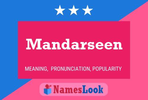 Постер имени Mandarseen