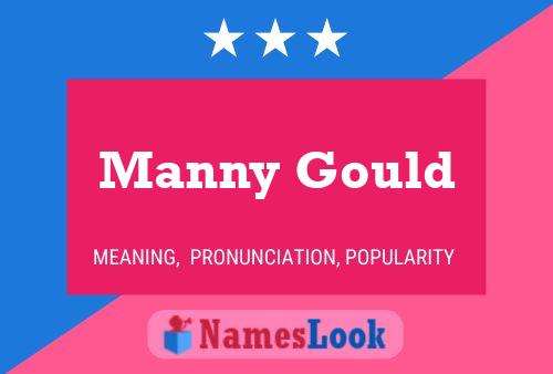 Постер имени Manny Gould