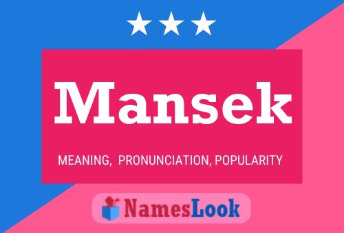 Постер имени Mansek