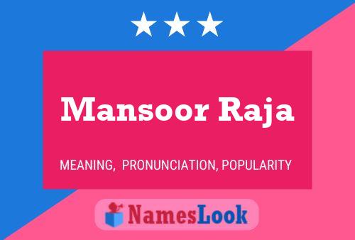 Постер имени Mansoor Raja