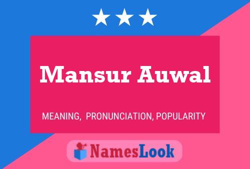 Постер имени Mansur Auwal