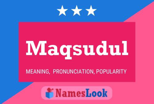 Постер имени Maqsudul