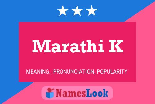 Постер имени Marathi K