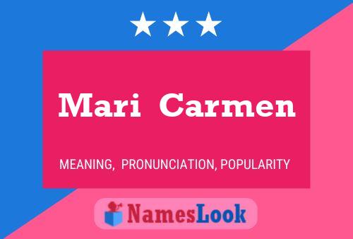 Постер имени Mari  Carmen