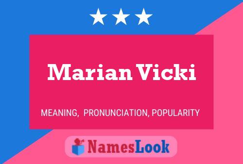 Постер имени Marian Vicki