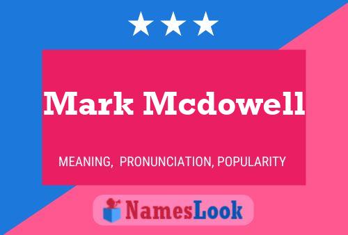 Постер имени Mark Mcdowell