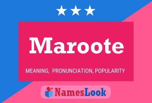 Постер имени Maroote