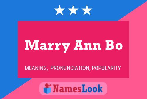 Постер имени Marry Ann Bo