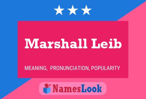 Постер имени Marshall Leib