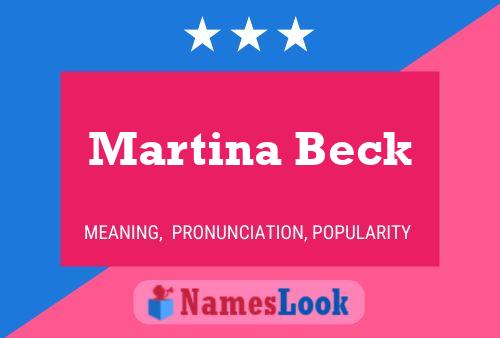 Постер имени Martina Beck