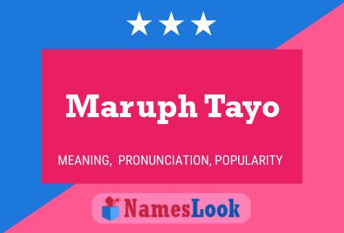 Постер имени Maruph Tayo