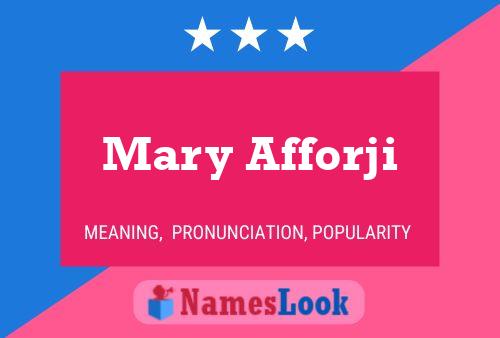 Постер имени Mary Afforji