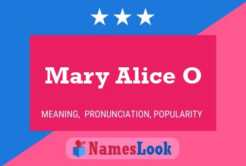 Постер имени Mary Alice O