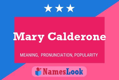 Постер имени Mary Calderone