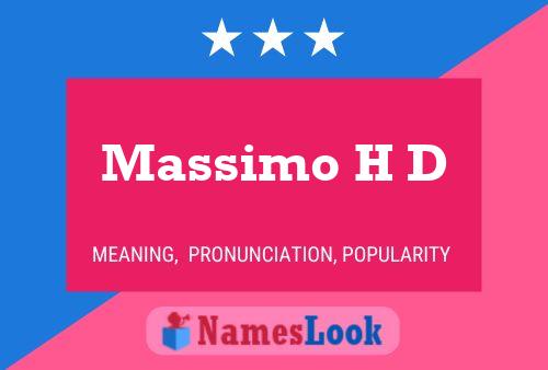 Постер имени Massimo H D