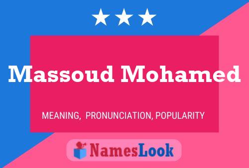 Постер имени Massoud Mohamed