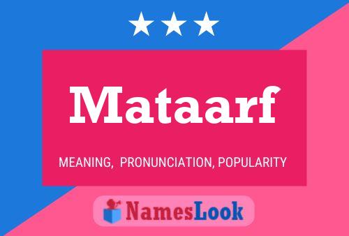 Постер имени Mataarf