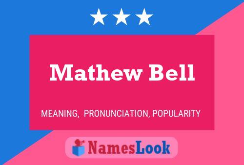 Постер имени Mathew Bell