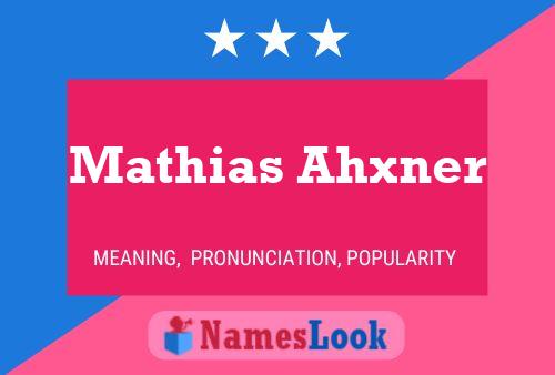 Постер имени Mathias Ahxner