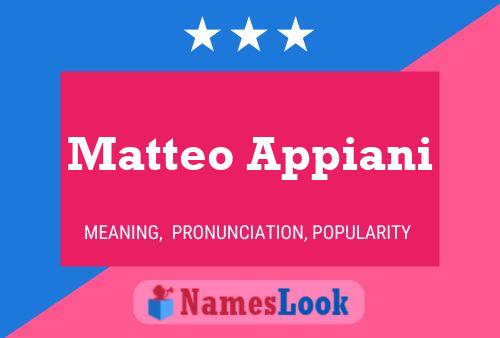 Постер имени Matteo Appiani