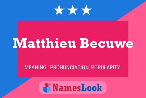 Постер имени Matthieu Becuwe