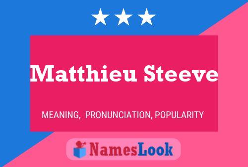 Постер имени Matthieu Steeve