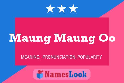 Постер имени Maung Maung Oo