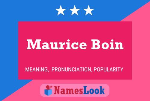 Постер имени Maurice Boin