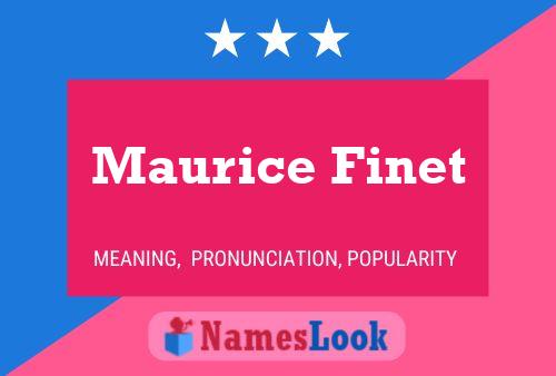 Постер имени Maurice Finet