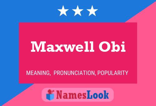 Постер имени Maxwell Obi